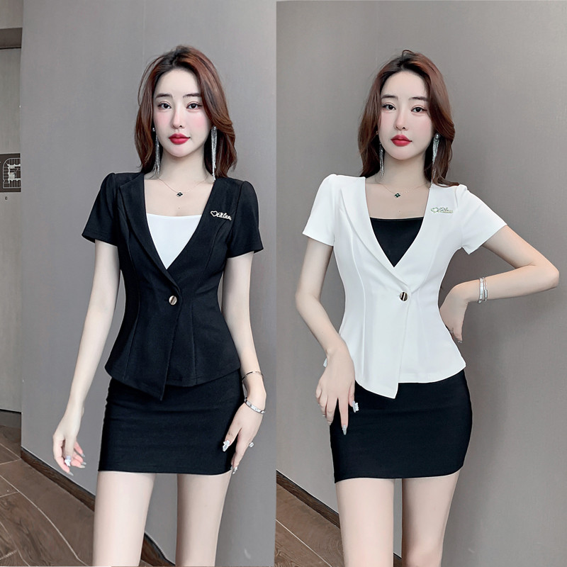 桑拿足浴工作服夏天足疗服装女显瘦沐足技师工衣气质ktv公主制服图片