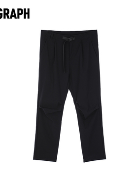 M-GRAPH卓卡潮牌男装青春流行新款时尚简约黑色显瘦直筒休闲长裤