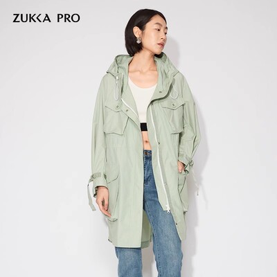 zukkapro卓卡女装春季连帽风衣