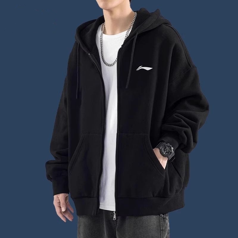 李宁卫衣男外套2025春秋季款开衫连帽拉链运动上衣长袖跑步训练服