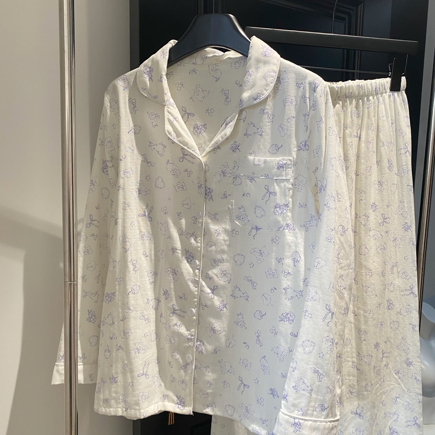 【米粒】清新驰感拉满韩版女睡衣高级全棉纱布春秋开衫家居服套装