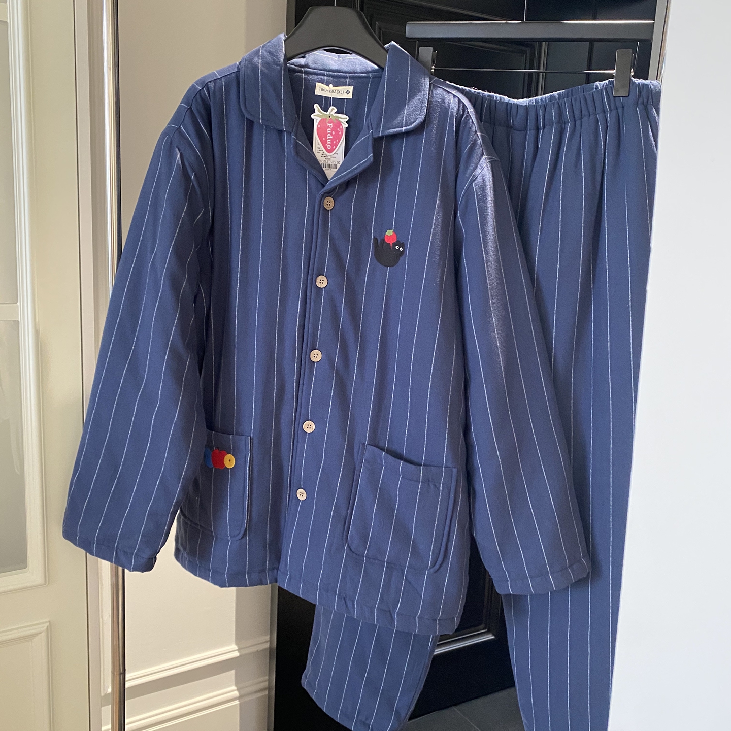 【米粒】秋冬加厚三层夹棉保暖情侣款家居服套装高级磨毛甜酷睡衣