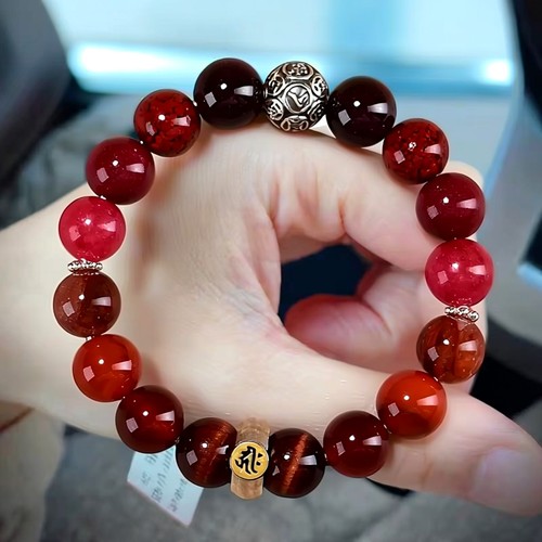 2026年本命年生肖天然水晶手串本命佛普贤菩萨黄塔晶虎眼玛瑙