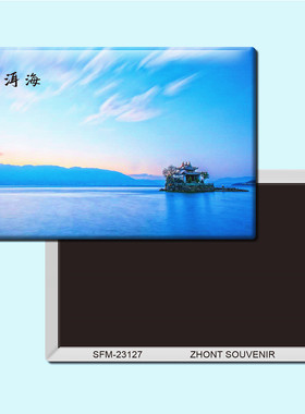 云南洱海旅游旅行纪念品磁性冰箱贴磁贴磁铁贴纸现代简约装饰贴