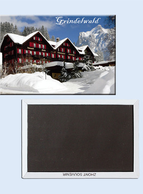瑞士 格林德尔瓦尔德雪景 创意磁性冰箱贴 旅行纪念家居21699