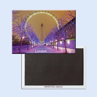 英国伦敦眼美丽夜景 创意磁性冰箱贴 旅行纪念品 家居21138