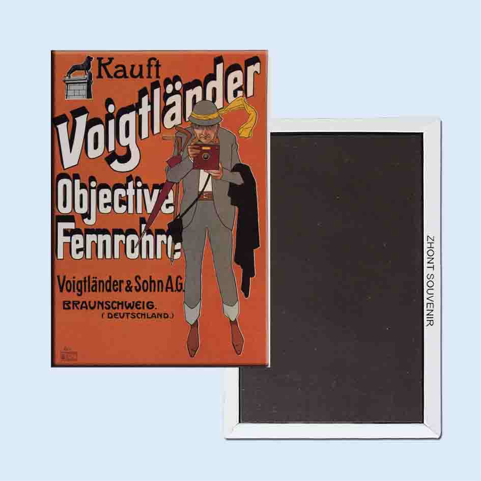 卡通老式相机的海报 复古怀旧冰箱贴24163个性创意