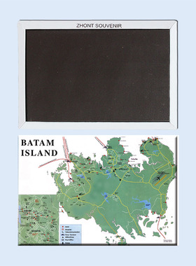 卡通印度尼西亚 巴淡岛 地理图 磁性冰箱贴  磁贴 22523个性创意