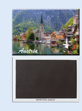 奥地利 自然山水美景 湖景房 创意磁性冰箱贴 磁贴 22759