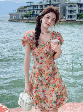 现货主推~2026新款夏季新碎花连衣裙度假裙子2C219-2610-P120
