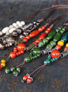 【美丽释放1】陶瓷长款 毛衣链 民族风简约百搭 陶瓷配饰 项链