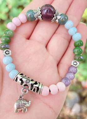 一串珠新中式饰品创意手工民族缕风学生闺蜜文艺小礼品陶瓷手链