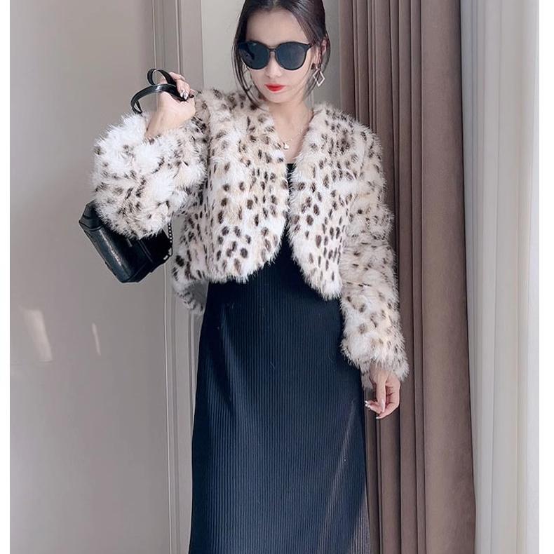 设计感小众仿皮草毛呢外套时尚