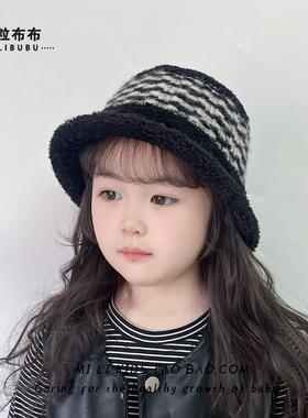 儿童秋冬帽子宝宝渔夫帽黑色
