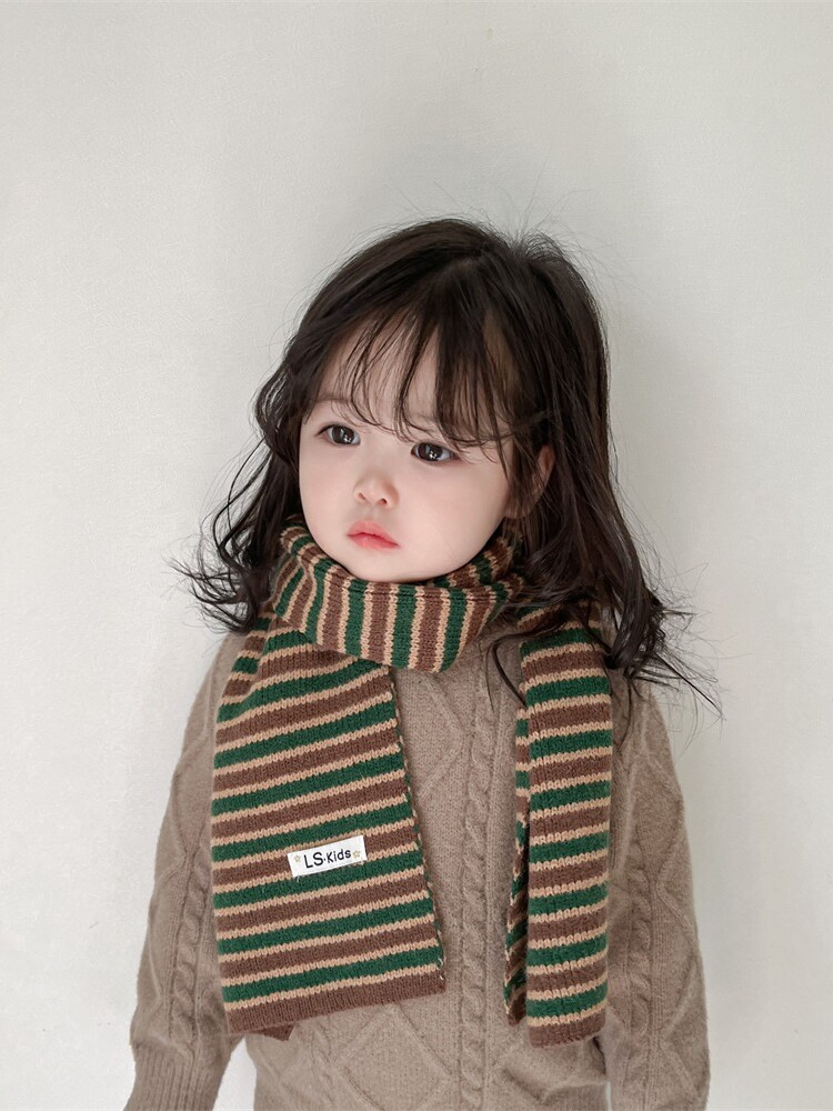 스카프 가을 겨울 소녀 긴 두꺼운 소년과 소녀 다목적 양모 니트 어린이 스카프 유행과 따뜻한
