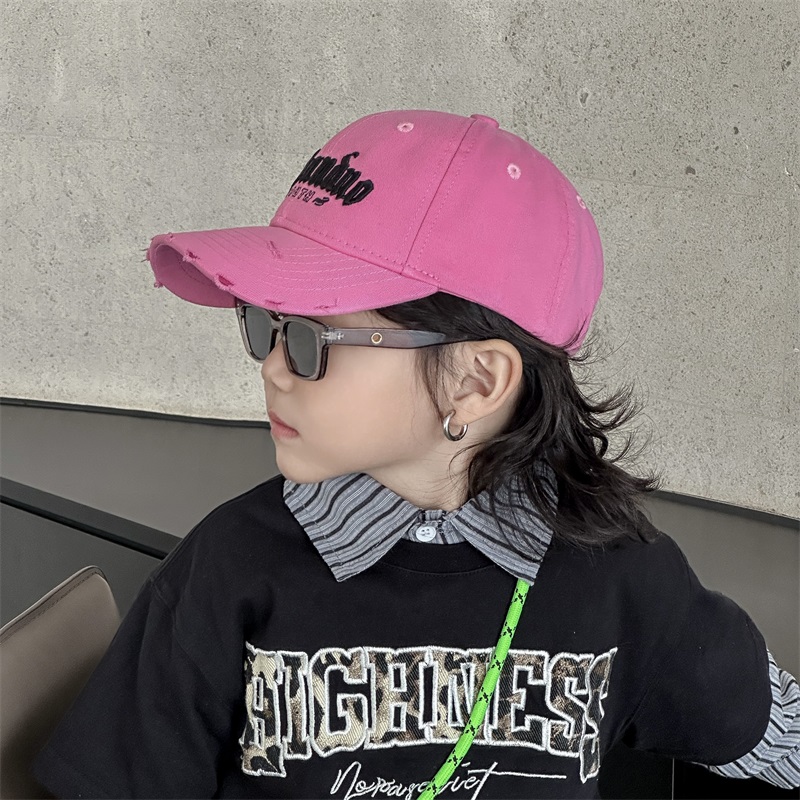 亲子同款网红棒球帽春秋季欧美风儿童鸭舌帽潮男女童宝宝帽子嘻哈