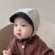 婴儿帽子春秋幼儿鸭舌帽纯棉宝宝护耳帽双层新生儿套头帽遮阳胎帽