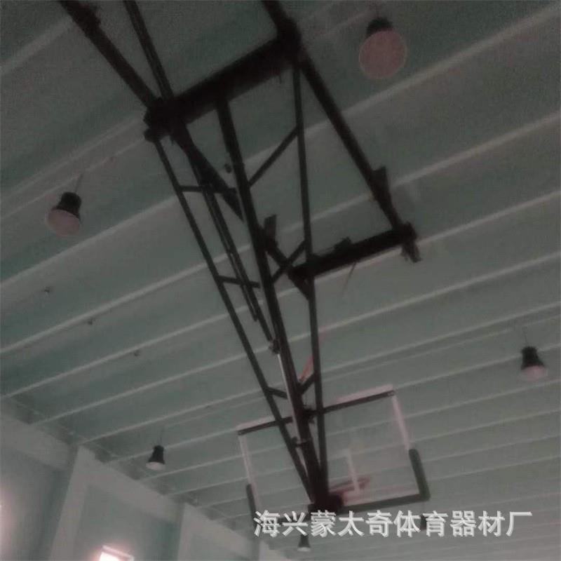 电动折叠篮球架吊顶悬挂篮球架室内成人挂墙式遥控升降篮球架