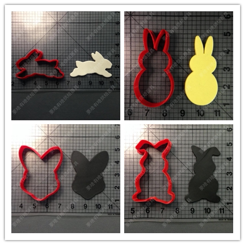 兔子3d打印饼干模具 Bunny立体卡通翻糖蛋糕切模套装 烘焙工具