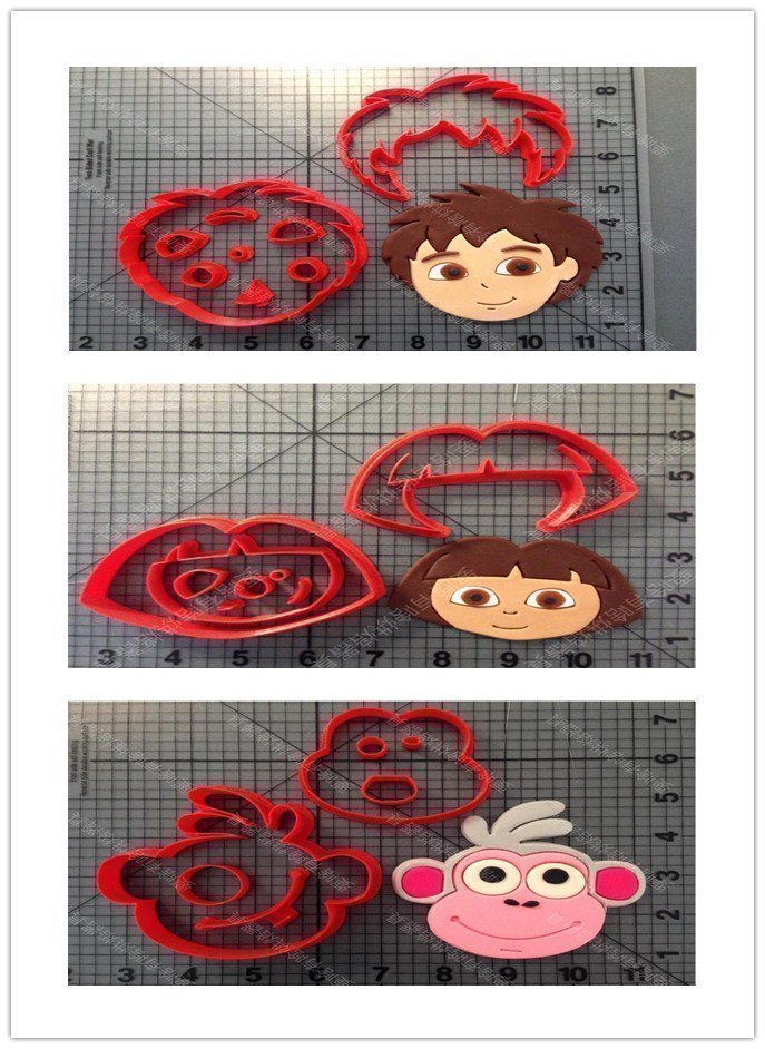 朵拉卡通立体饼干模具 蛋糕磨具烘焙工具翻糖切模 花样蒸馒头家用