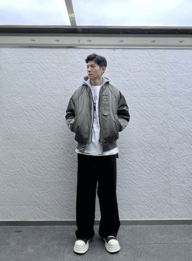 无性别空军夹克AF1连帽棒球服羽绒服冬季clenfit潮牌男女羽绒服