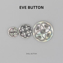 微雕彩绘两眼高档扣子 马氏贝纽扣贝壳扣大衣西服衬衫 BUTTON EVE