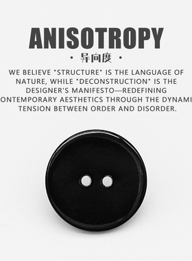 异向度 高档黑色贝壳纽扣 母贝衬衫扣子两眼衬衣西服大衣圆形暗扣