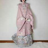 明制日常国潮云肩马面裙秋冬套装 新款 伊相思 原创汉服重工刺绣