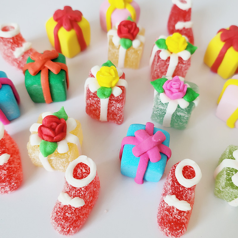 可食用糖人圣诞节拐杖房子