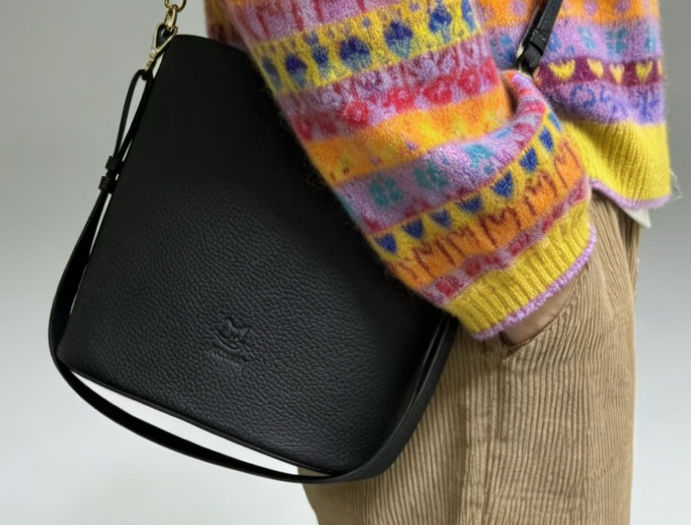 李喜猫原创设计头层牛皮复古水桶包女2026新款时尚百搭单肩斜挎包,箱包皮具/热销女包/男包,水桶包,淘宝优惠券,粉丝福利购,淘宝优惠卷