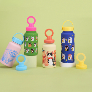 李喜猫LIXIMAO原创猫咪手机磁吸支架不锈钢保温杯户外运动水壶