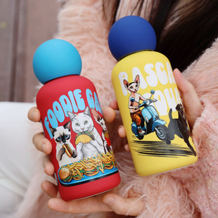 李喜猫LIXIMAO原创316内胆双层不锈钢学生便携车载保温杯随行杯