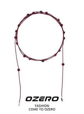 红玫瑰多层项链长款高级感