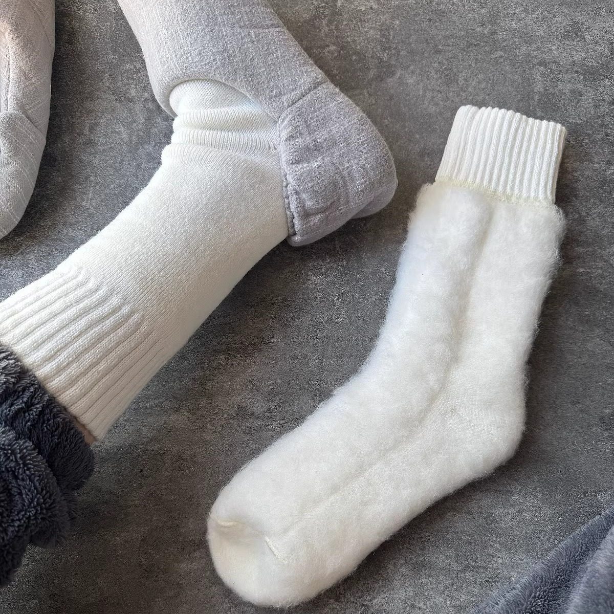 冬季抗寒加厚羊毛男士长筒袜