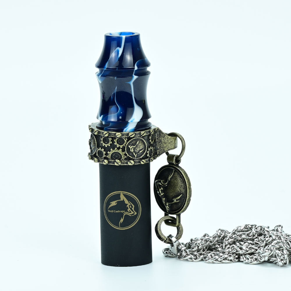 水烟配件宝藏组合 wolfcoolvape 树脂烟嘴与复古环扣挂链配收纳袋