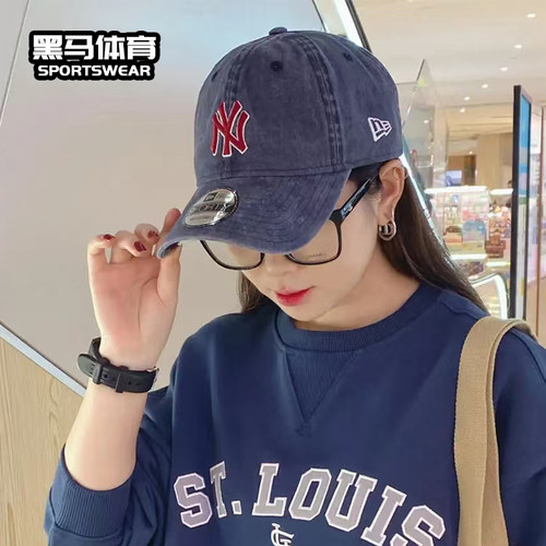 韩国New Era纽亦华棒球帽专柜正品做旧软顶鸭舌帽男女同款940帽子