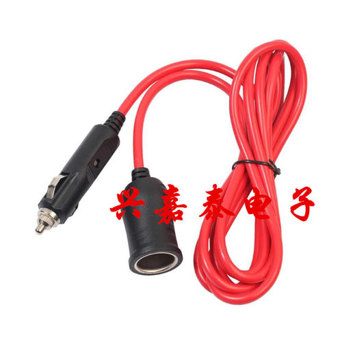 12V24V大功率车载汽车点烟器母座头 点烟器公母座插座延长线3.6米