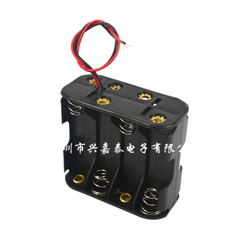5号8节电池盒 八节五号带线12V 8节5号背靠背 AA*8背叠电池座