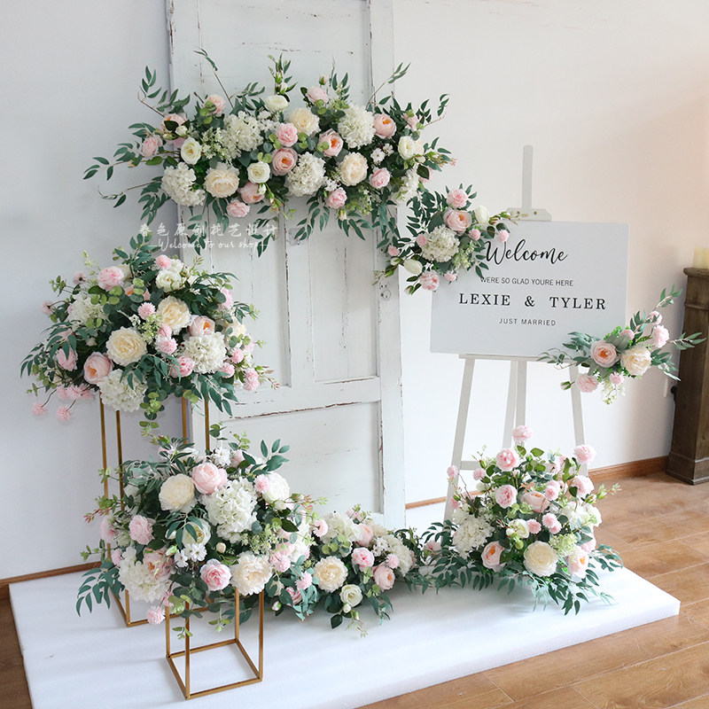 仿真花艺水牌花排路引几何售楼处开业美陈展厅装饰汽车4s店布置