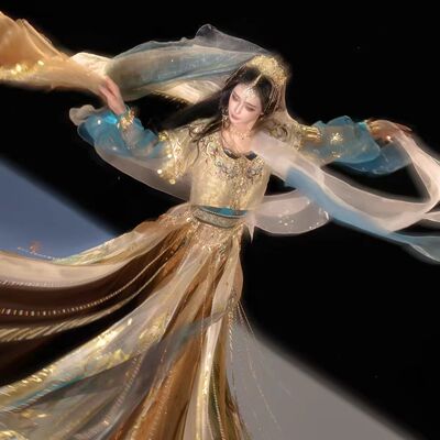 汉服女汉元素重工刺绣异域敦煌风