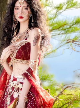 敦煌飞天汉服女春夏季异域风情舞蹈服装西双版纳傣族服装西域舞姬