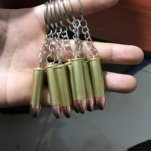 点38弹壳钥匙扣小月亮左轮模型zp-5子弹壳钥匙链工艺品摆件礼品