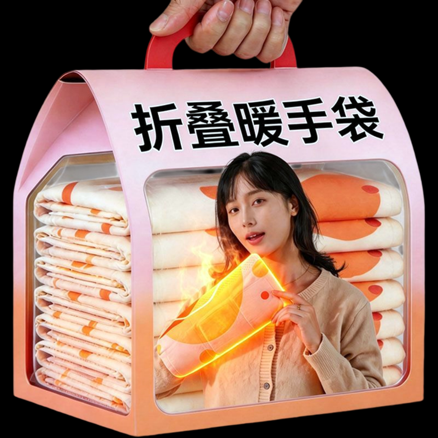 折叠暖手袋户外暖手宝持久发热办公学习自发热暖垫驱寒儿童暖宝宝