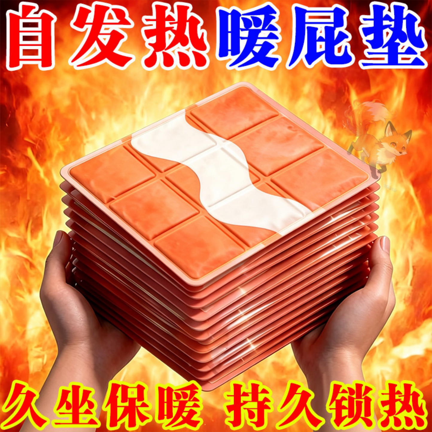 自加热坐垫无线加热坐垫不插电冬季专用自加热办公室户外坐垫热敷