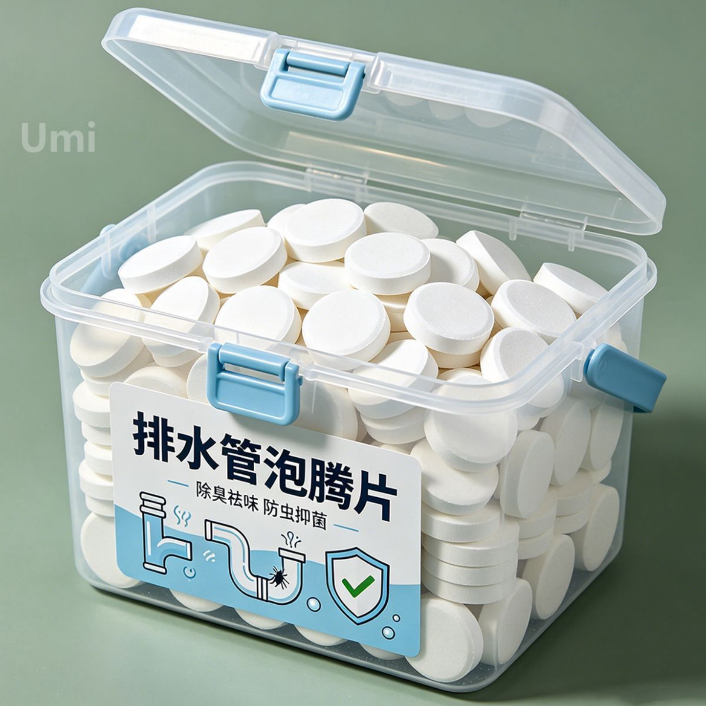 进口下水道除臭泡腾片去味厨房卫生间马桶地漏防臭除虫管道清洁片