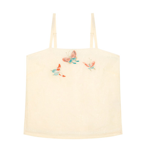 花朝记｜碧桃｜汉服吊带日常单品百搭刺绣传统对襟内搭