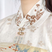 花朝记｜多色刺绣义领汉服汉元 素交领假领绣花提花内搭百搭防走光