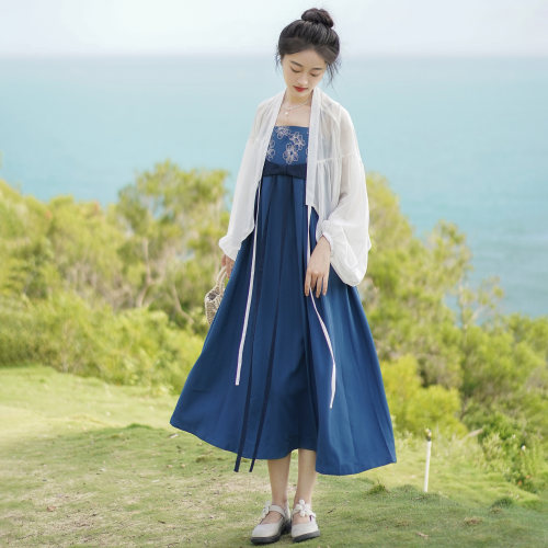 国风简约日常汉服齐胸吊带裙