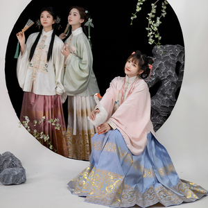 花朝记｜画堂春｜秋冬汉服｜织金妆花补子｜明制竖领对襟袄马面裙