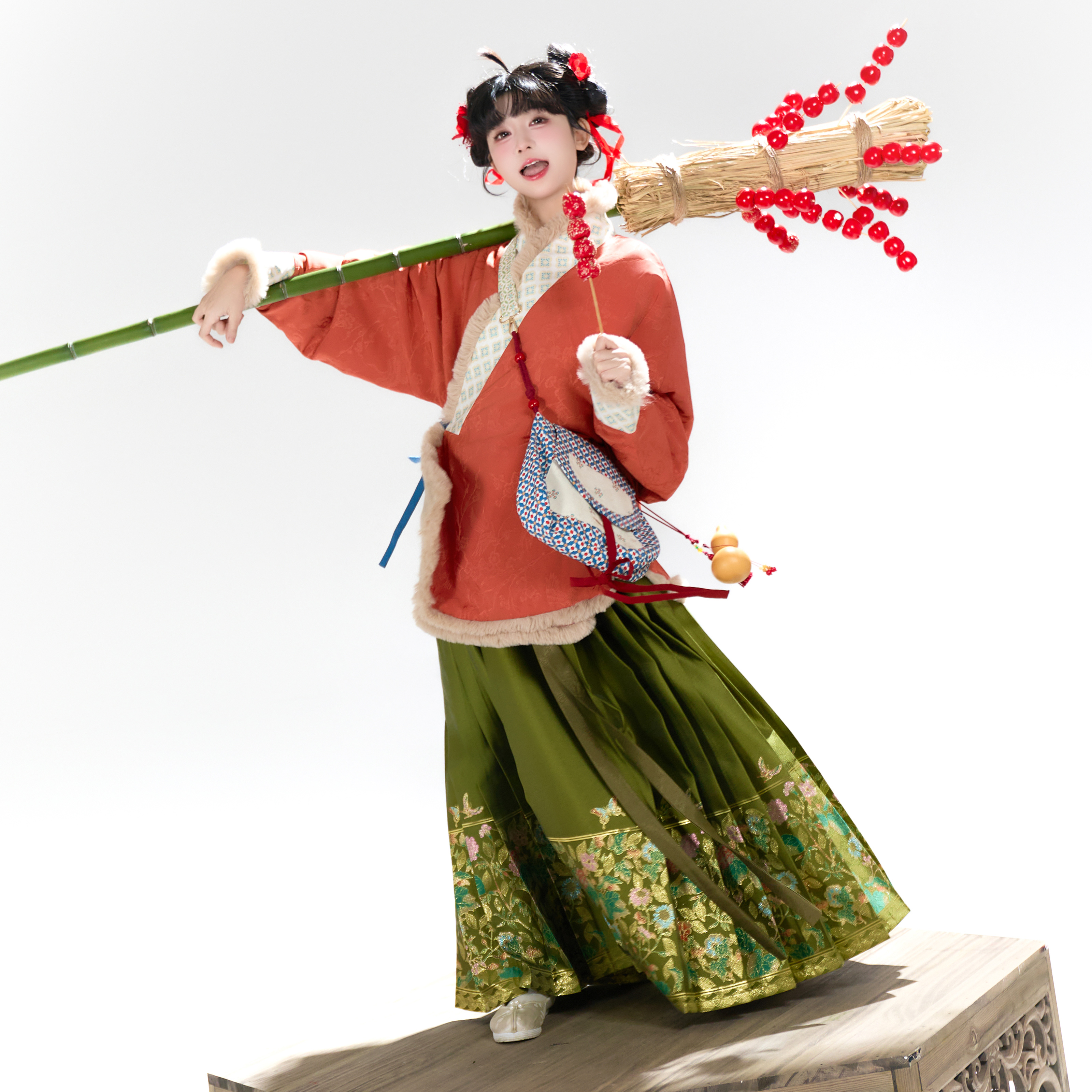 明制秋冬汉服拜年服袄裙